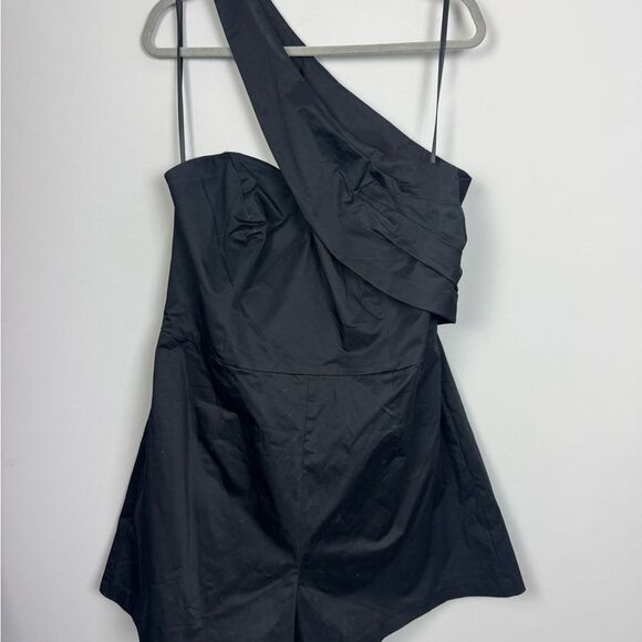 ANTHROPOLOGIE | HUTCH NEW! Black One Shoulder Romper Women’s Plus Size 20W - Picture 4 of 13